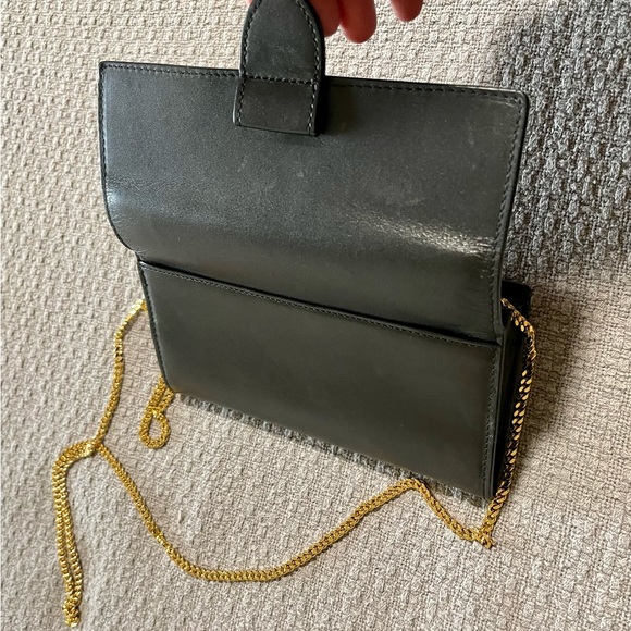 Henri Bendel Black Crossbody Purse with Original gold Chain Strap. - Picture 8 of 12